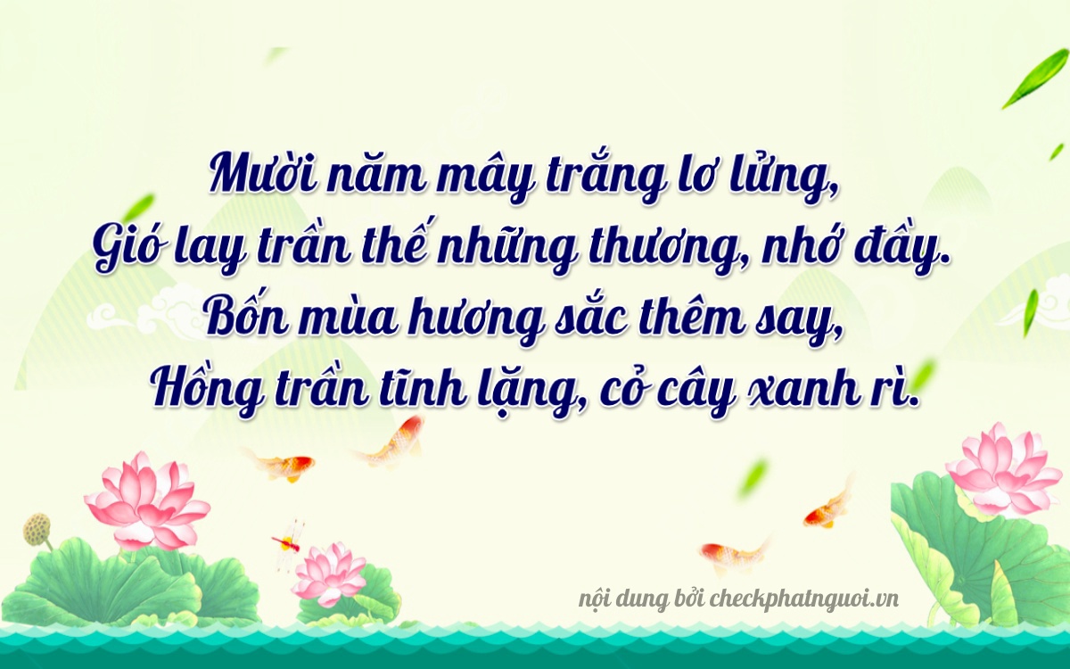 Bài thơ ý nghĩa cho <b>biển số 20A-19483</b> tại website checkphatnguoi.vn