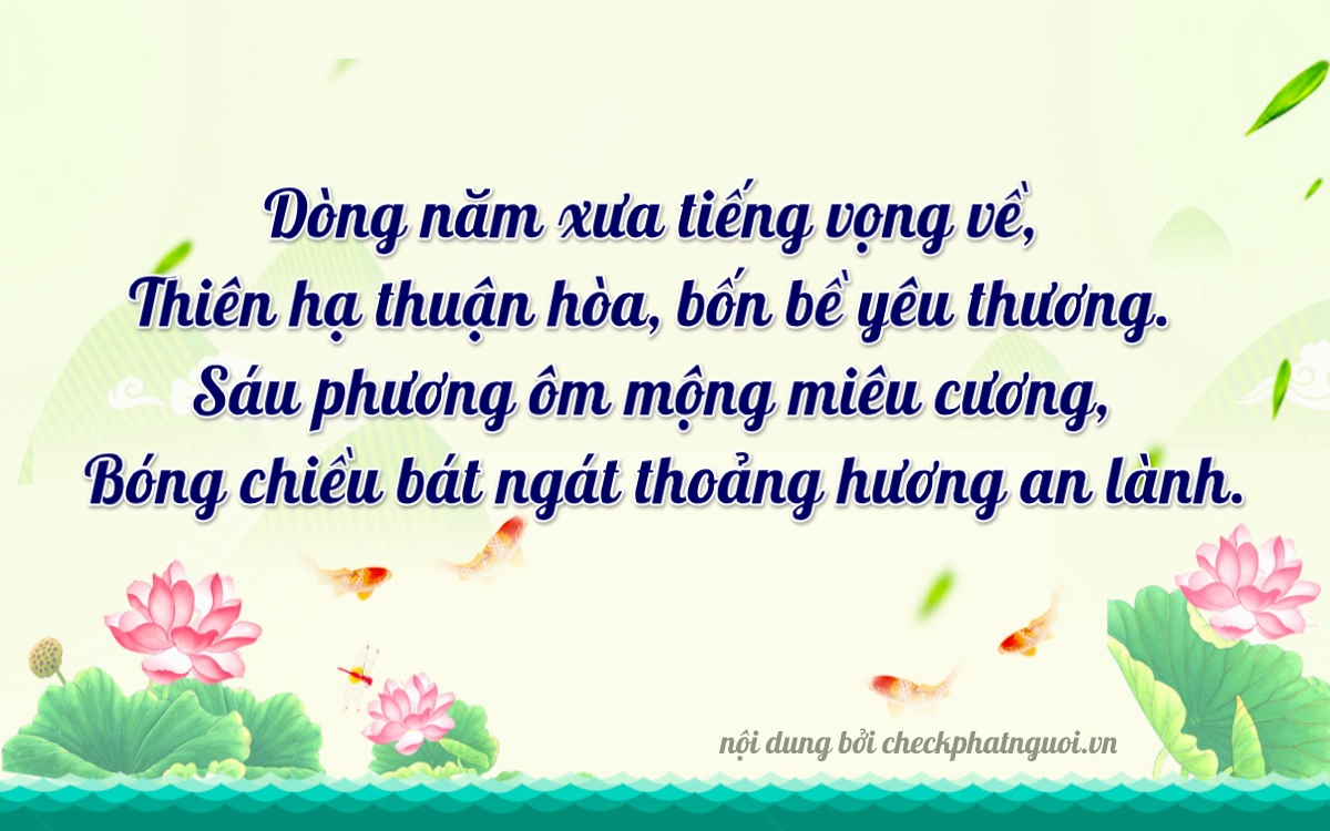 Bài thơ ý nghĩa cho <b>biển số 20A-20563</b> tại website checkphatnguoi.vn