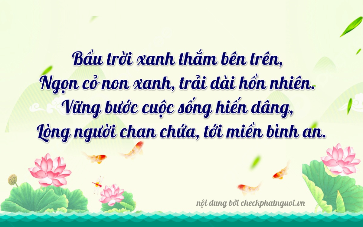 Bài thơ ý nghĩa cho <b>biển số 20A-21119</b> tại website checkphatnguoi.vn