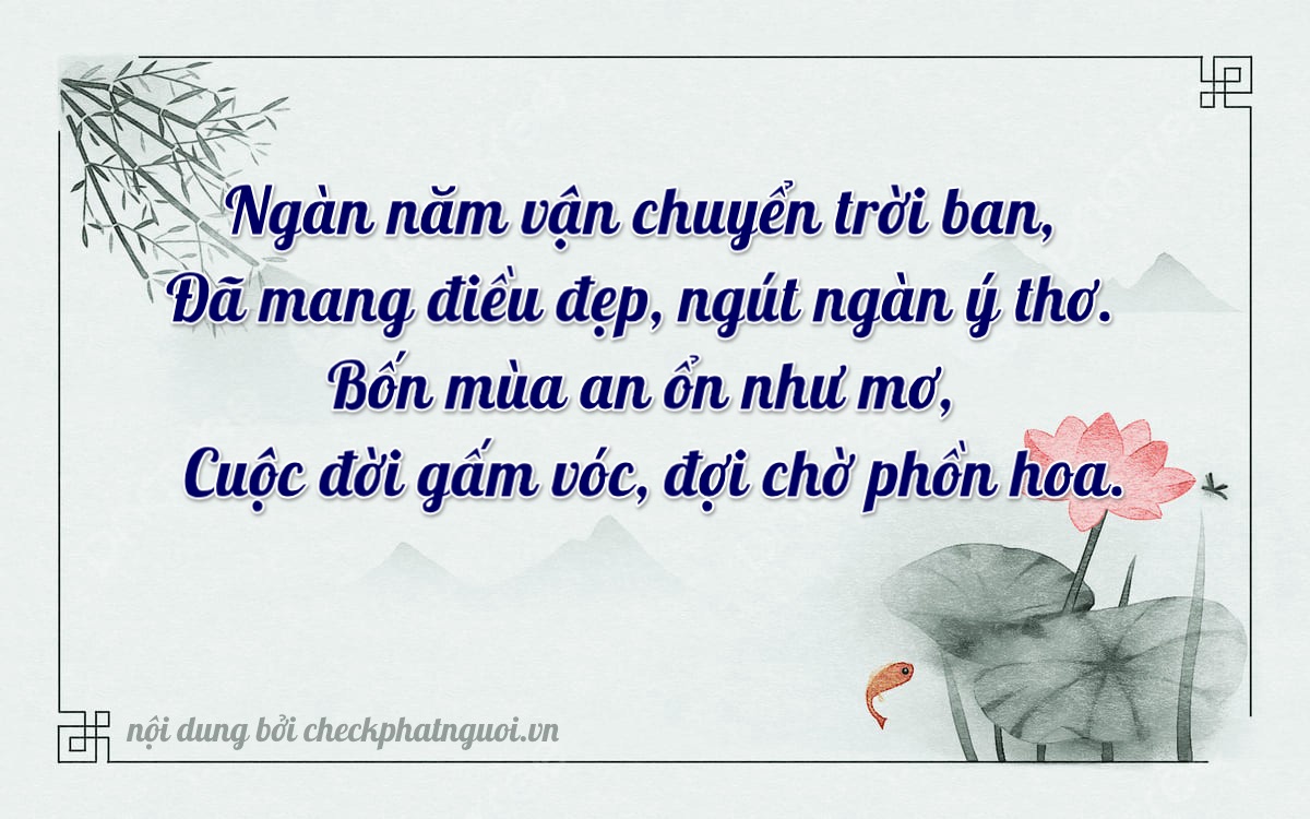 Bài thơ ý nghĩa cho <b>biển số 20A-23641</b> tại website checkphatnguoi.vn