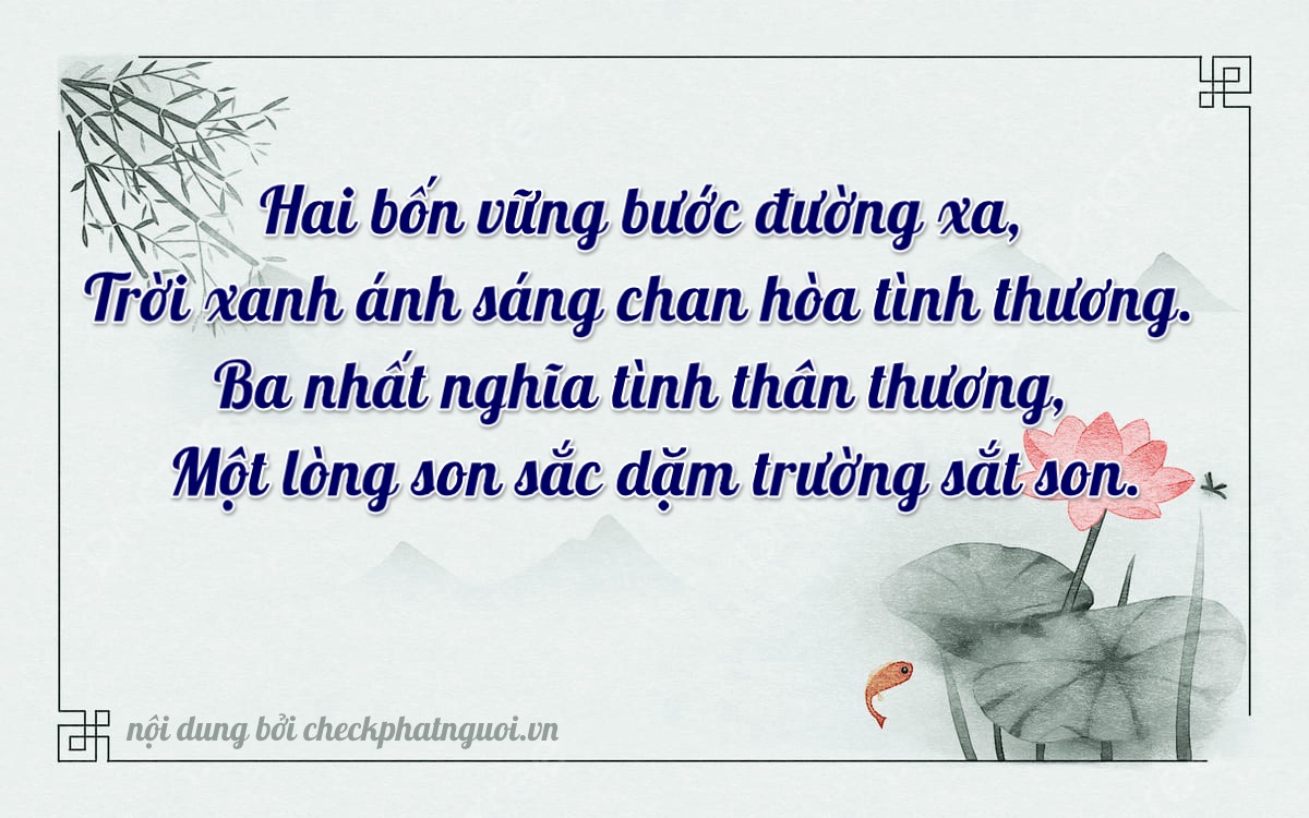 Bài thơ ý nghĩa cho <b>biển số 20A-24312</b> tại website checkphatnguoi.vn