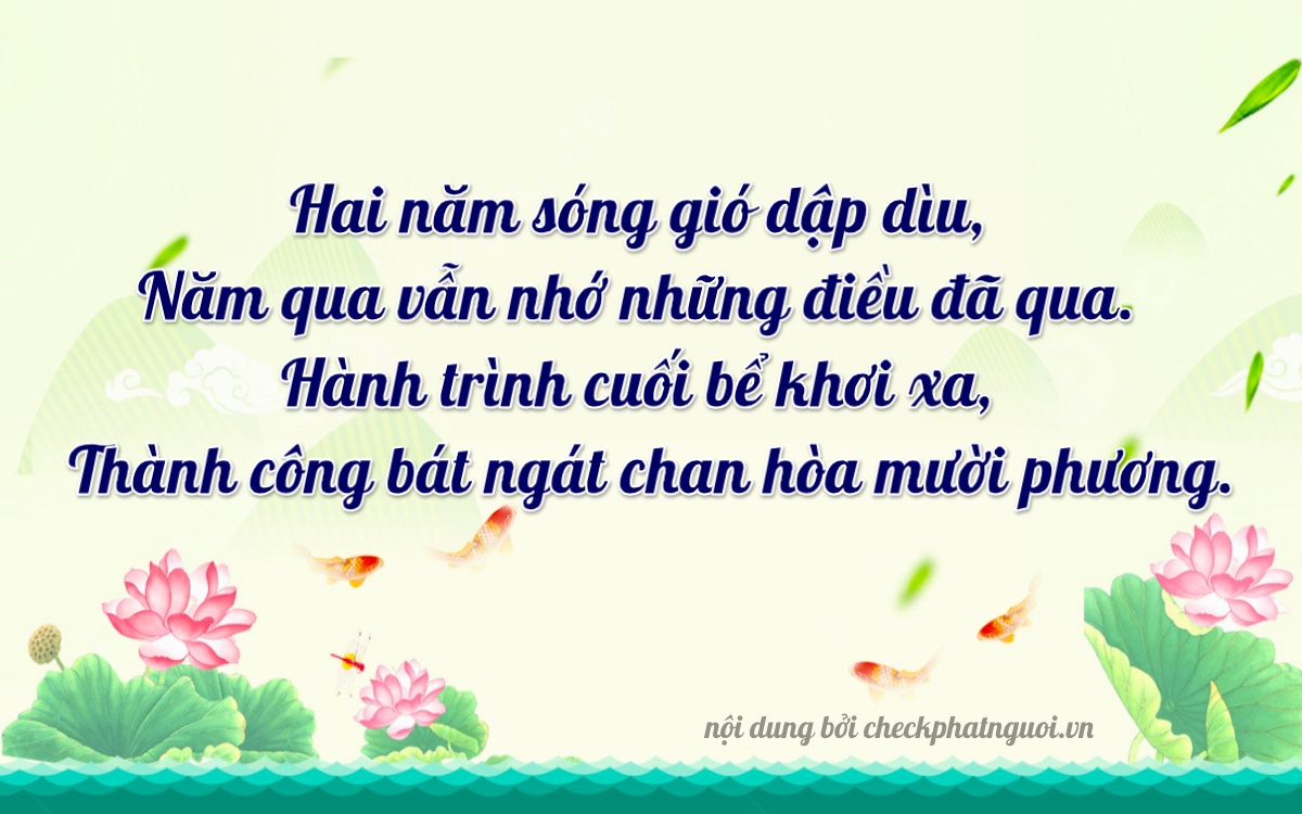 Bài thơ ý nghĩa cho <b>biển số 20A-25558</b> tại website checkphatnguoi.vn