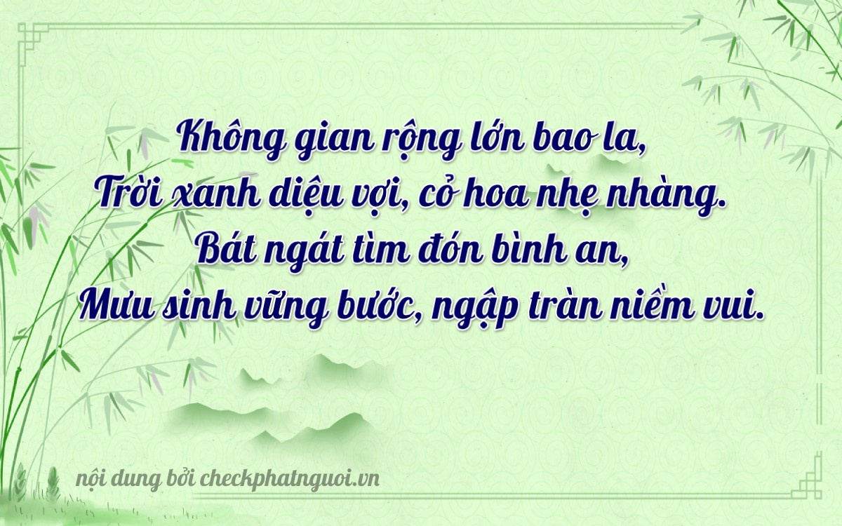 Bài thơ ý nghĩa cho <b>biển số 20A-27738</b> tại website checkphatnguoi.vn