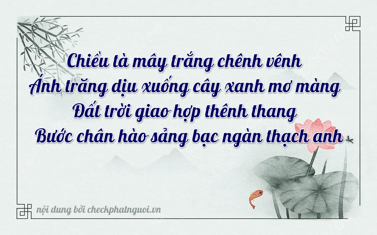 Bài thơ ý nghĩa cho <b>biển số 20A-28645</b> tại website checkphatnguoi.vn