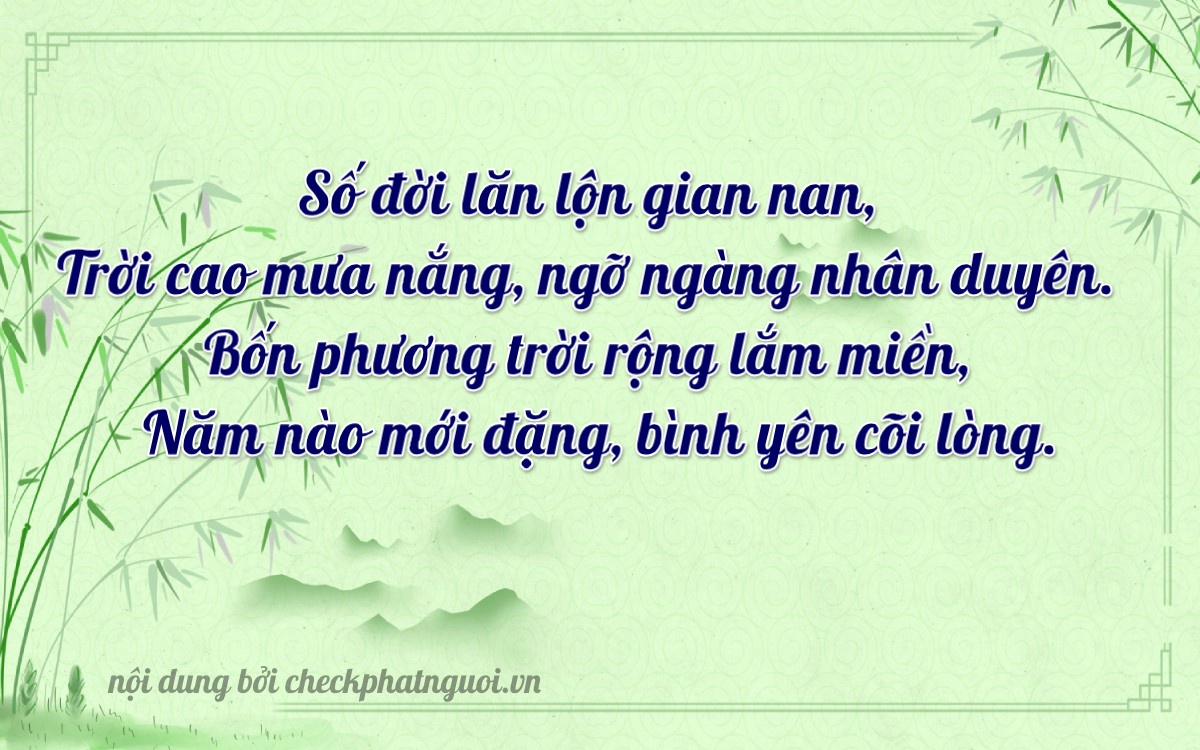 Bài thơ ý nghĩa cho <b>biển số 20A-28745</b> tại website checkphatnguoi.vn