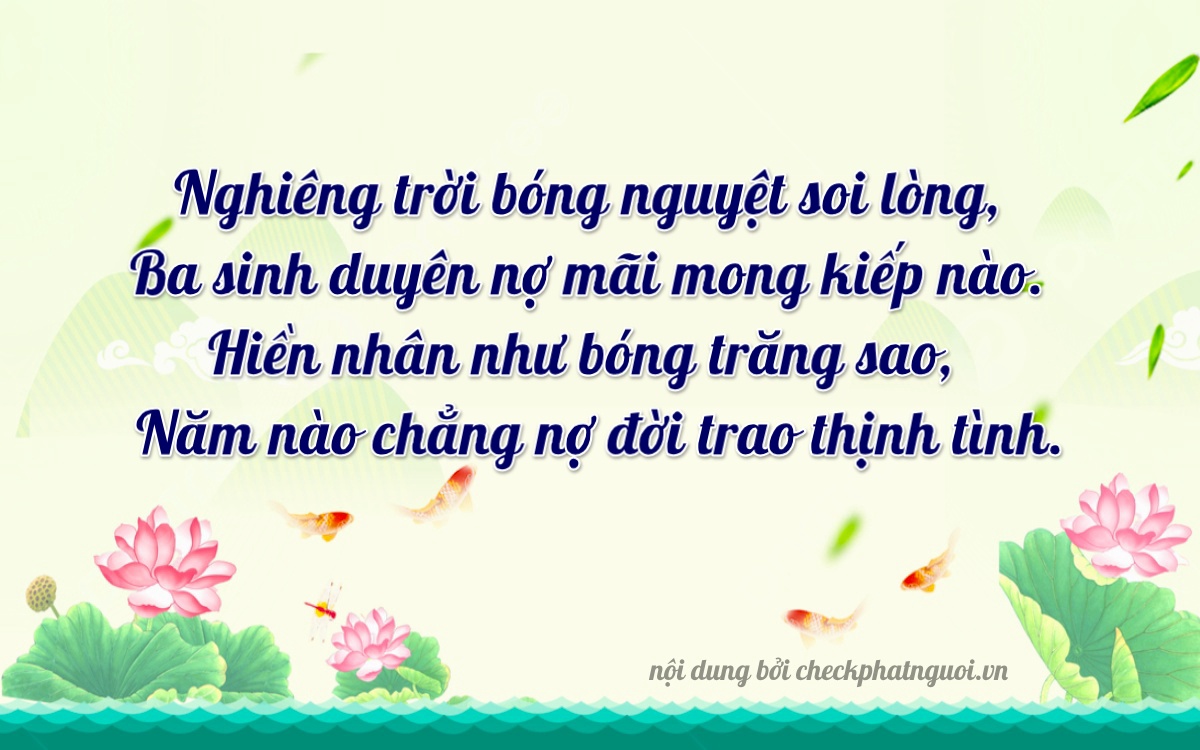 Bài thơ ý nghĩa cho <b>biển số 20A-31155</b> tại website checkphatnguoi.vn