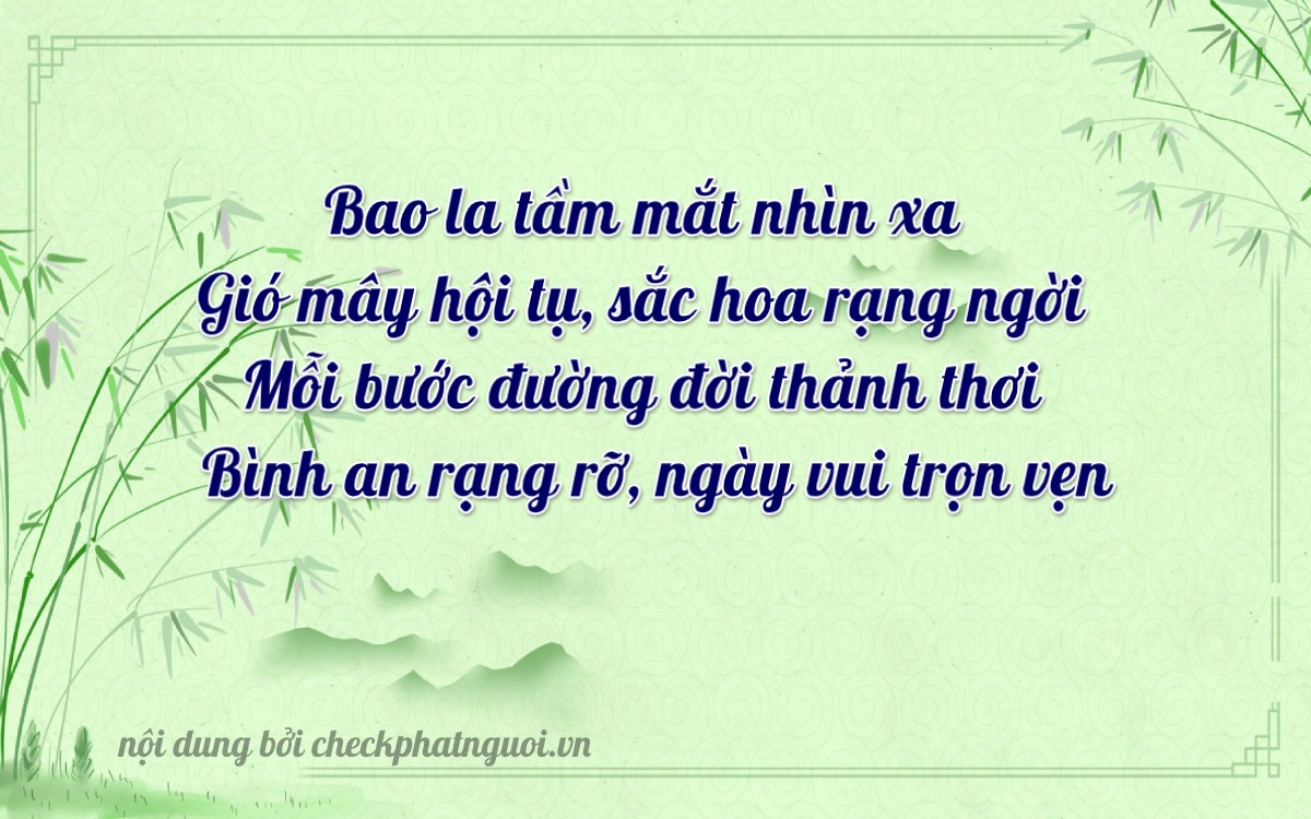 Bài thơ ý nghĩa cho <b>biển số 20A-31947</b> tại website checkphatnguoi.vn