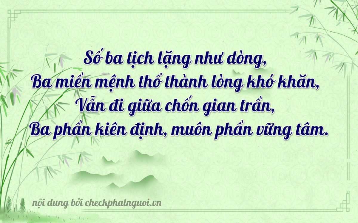 Bài thơ ý nghĩa cho <b>biển số 20A-33333</b> tại website checkphatnguoi.vn