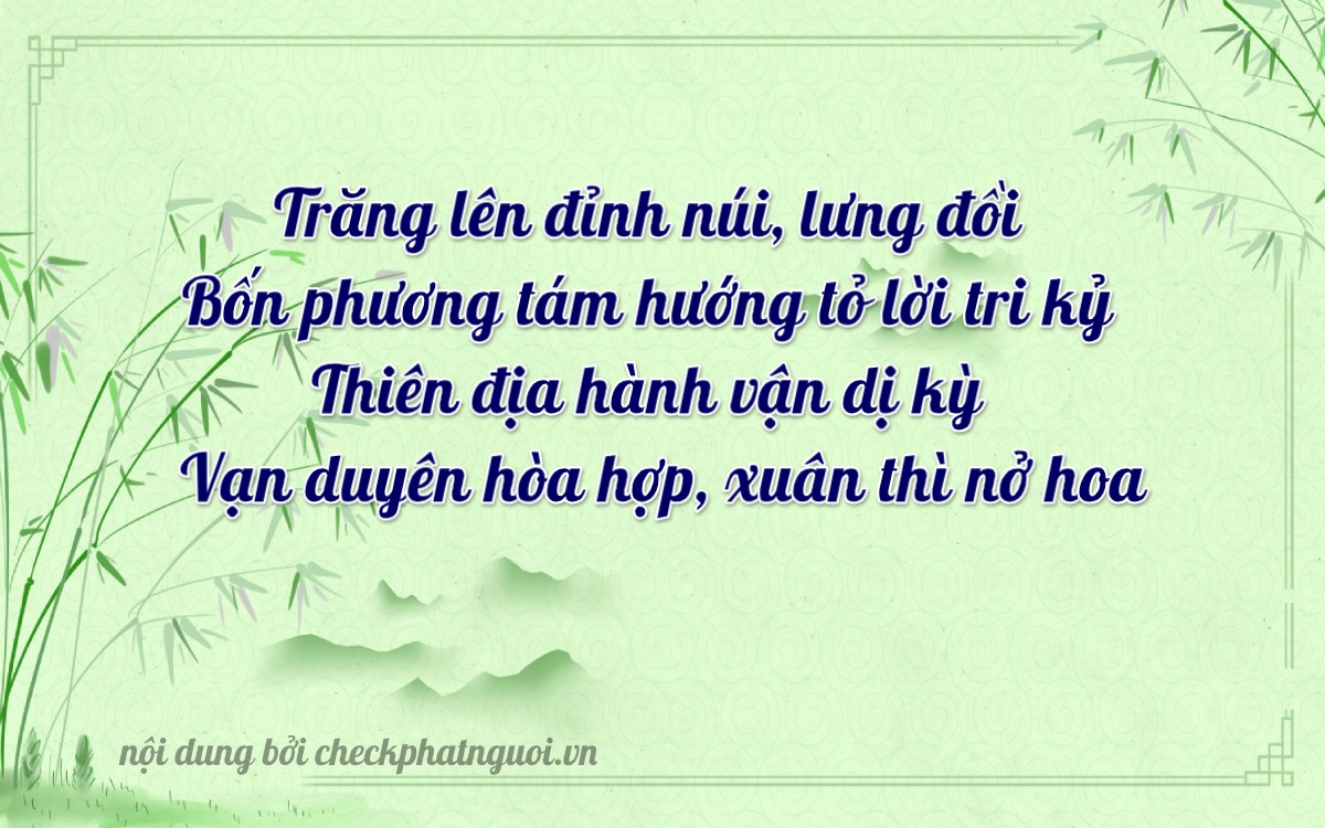 Bài thơ ý nghĩa cho <b>biển số 20A-33464</b> tại website checkphatnguoi.vn