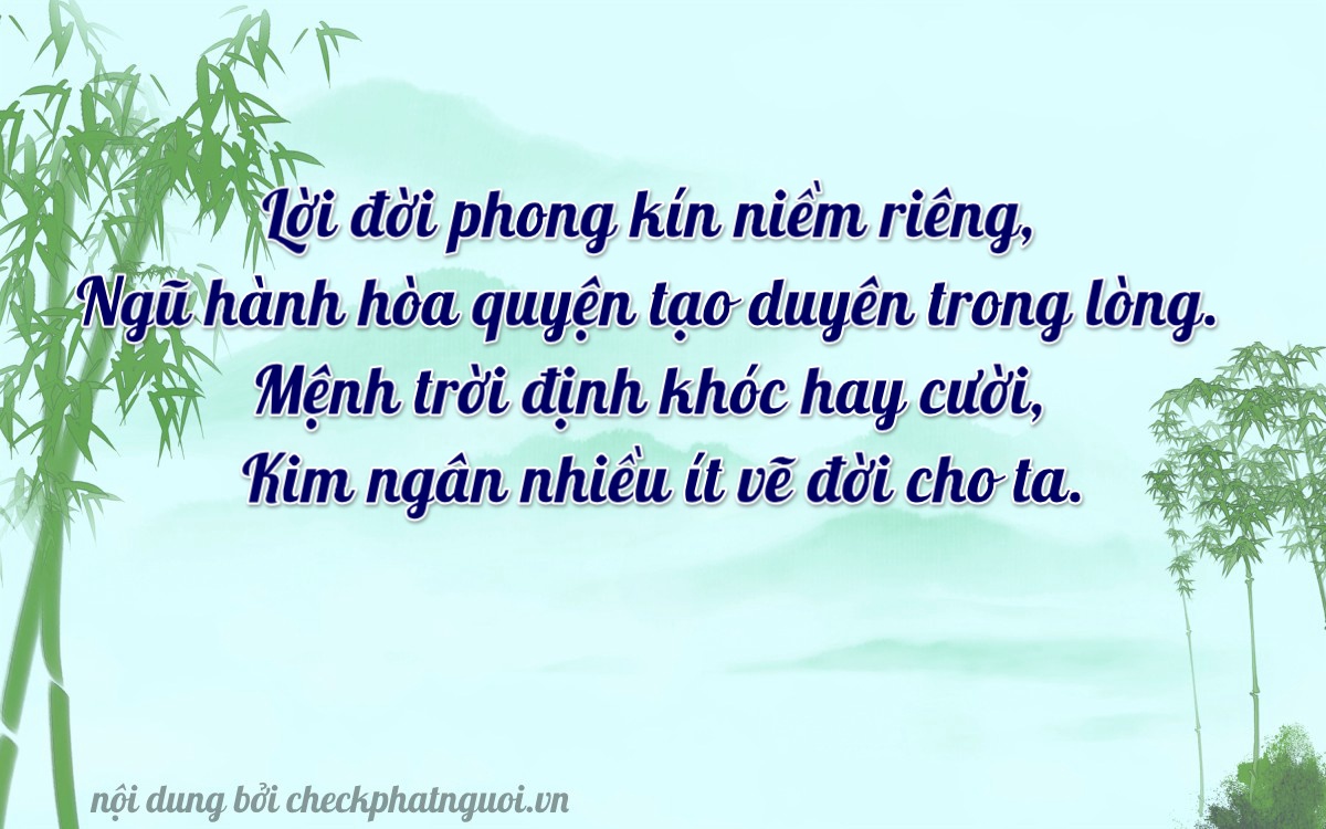 Bài thơ ý nghĩa cho <b>biển số 20A-33699</b> tại website checkphatnguoi.vn