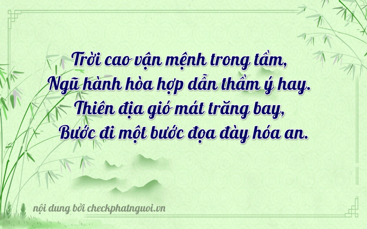 Bài thơ ý nghĩa cho <b>biển số 20A-35456</b> tại website checkphatnguoi.vn