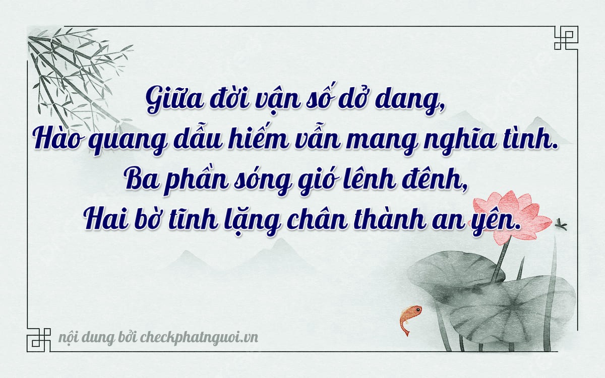 Bài thơ ý nghĩa cho <b>biển số 20A-38532</b> tại website checkphatnguoi.vn