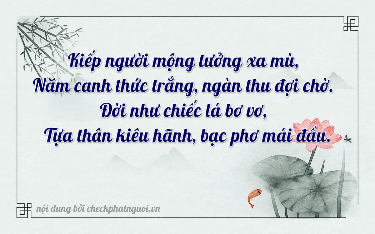 Bài thơ ý nghĩa cho <b>biển số 20A-39410</b> tại website checkphatnguoi.vn