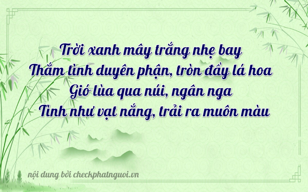 Bài thơ ý nghĩa cho <b>biển số 20A-39459</b> tại website checkphatnguoi.vn