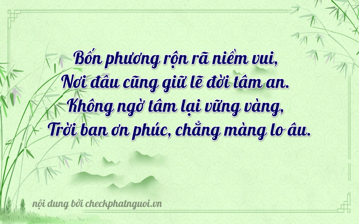 Bài thơ ý nghĩa cho <b>biển số 20A-40181</b> tại website checkphatnguoi.vn