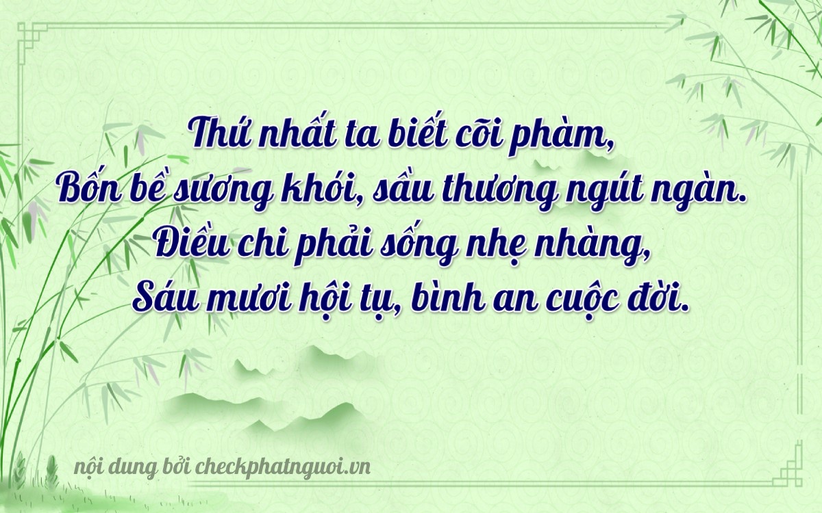 Bài thơ ý nghĩa cho <b>biển số 20A-40860</b> tại website checkphatnguoi.vn