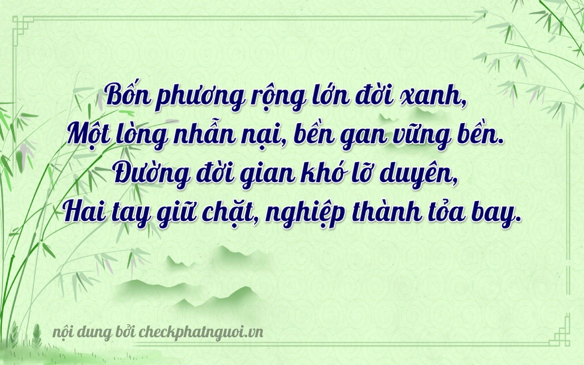 Bài thơ ý nghĩa cho <b>biển số 20A-41120</b> tại website checkphatnguoi.vn