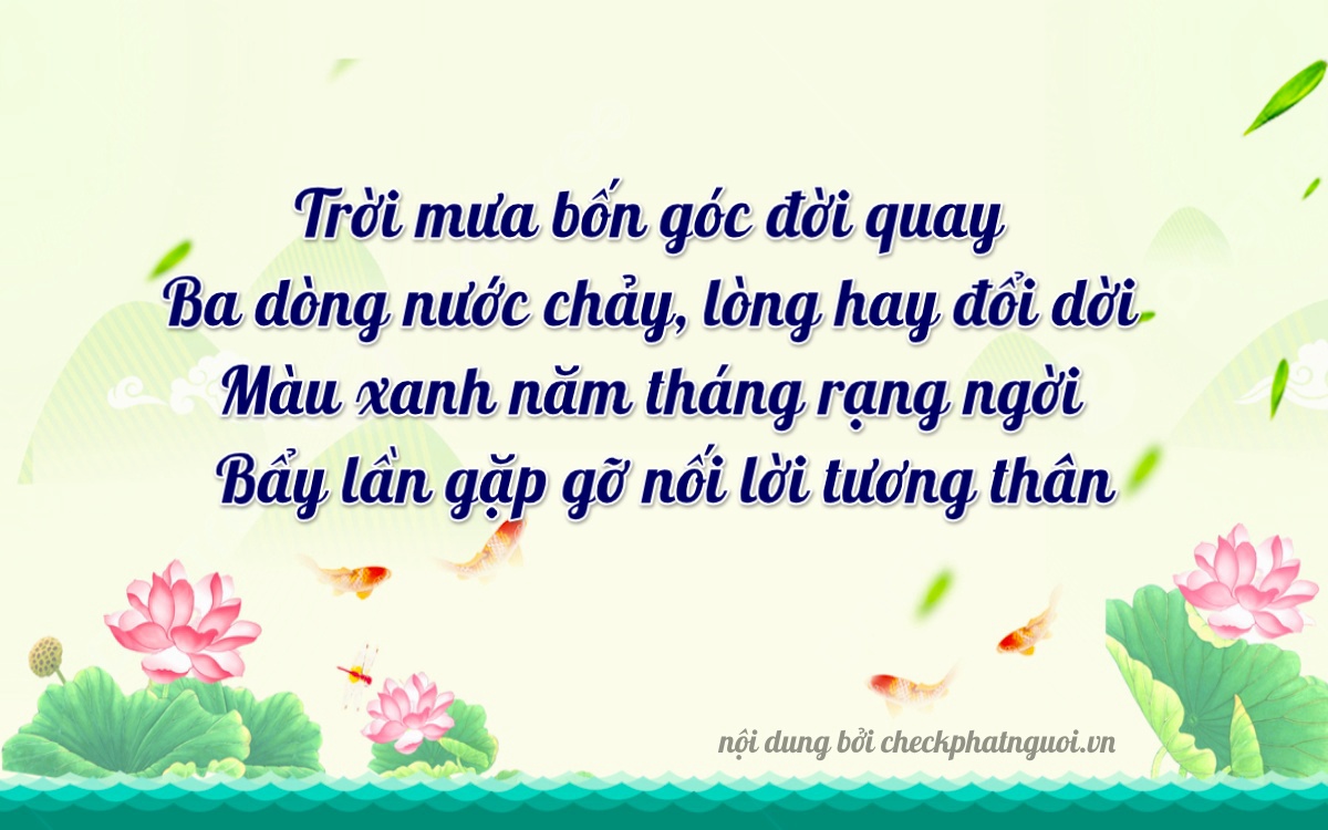 Bài thơ ý nghĩa cho <b>biển số 20A-41577</b> tại website checkphatnguoi.vn