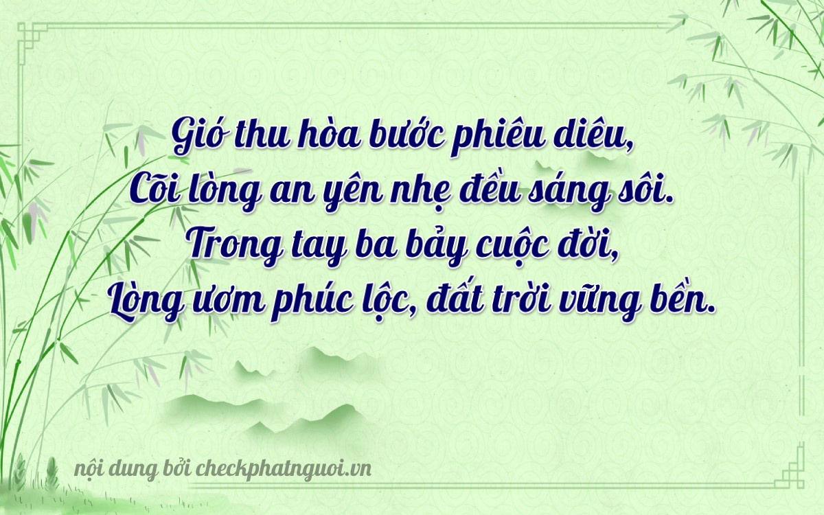 Bài thơ ý nghĩa cho <b>biển số 20A-42197</b> tại website checkphatnguoi.vn