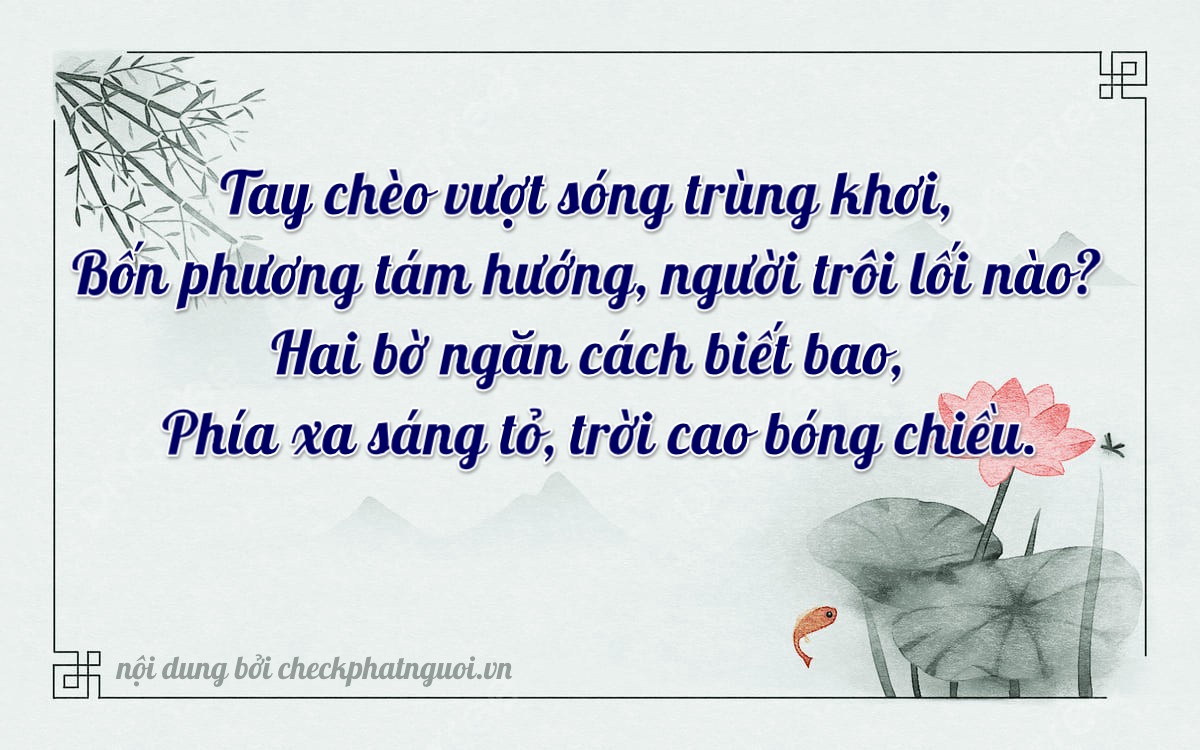 Bài thơ ý nghĩa cho <b>biển số 20A-43212</b> tại website checkphatnguoi.vn