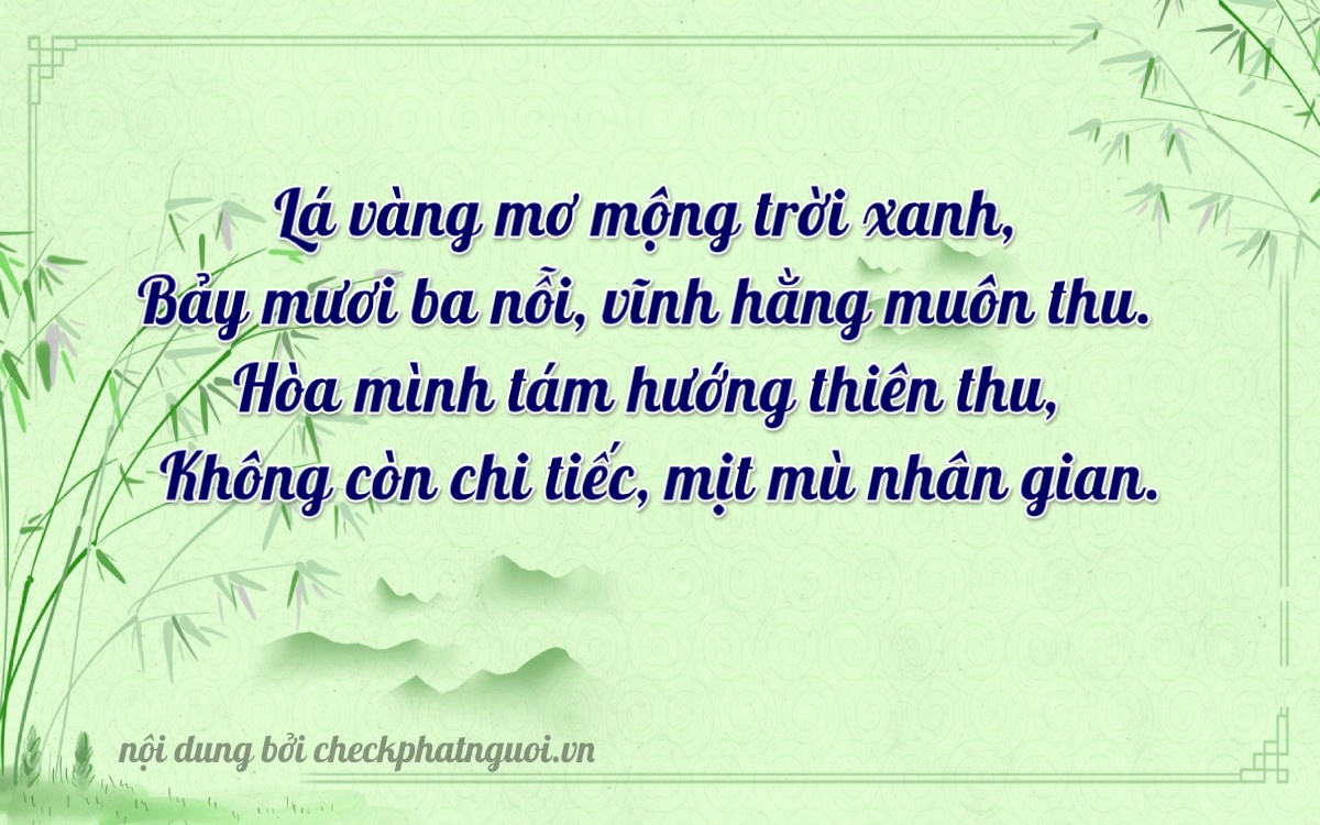 Bài thơ ý nghĩa cho <b>biển số 20A-47380</b> tại website checkphatnguoi.vn