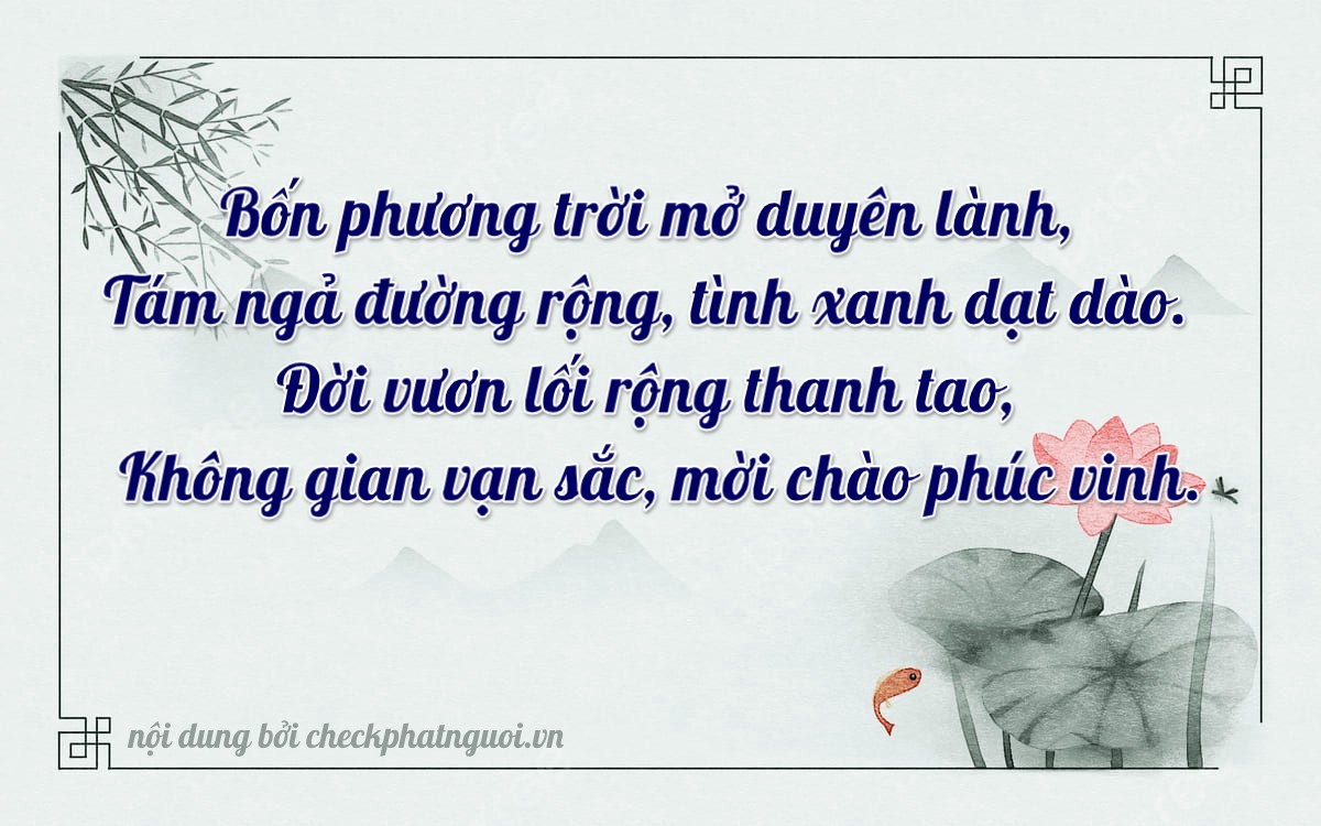 Bài thơ ý nghĩa cho <b>biển số 20A-49406</b> tại website checkphatnguoi.vn