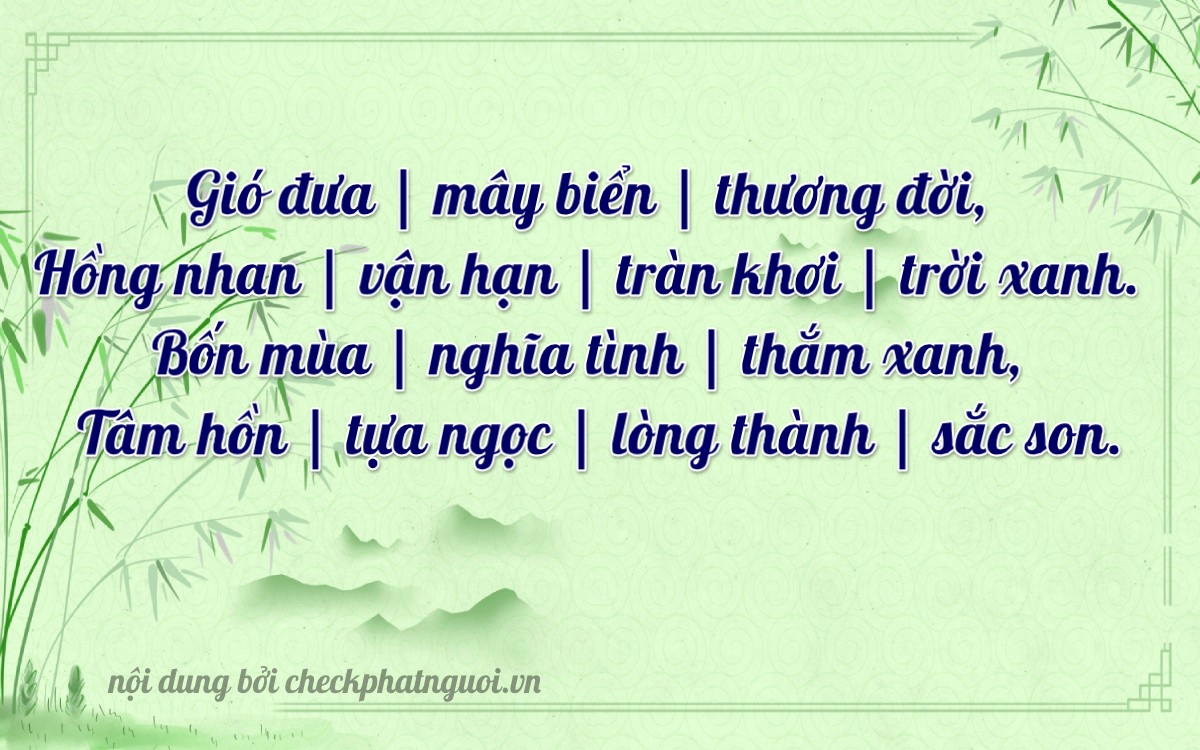 Bài thơ ý nghĩa cho <b>biển số 20A-49607</b> tại website checkphatnguoi.vn