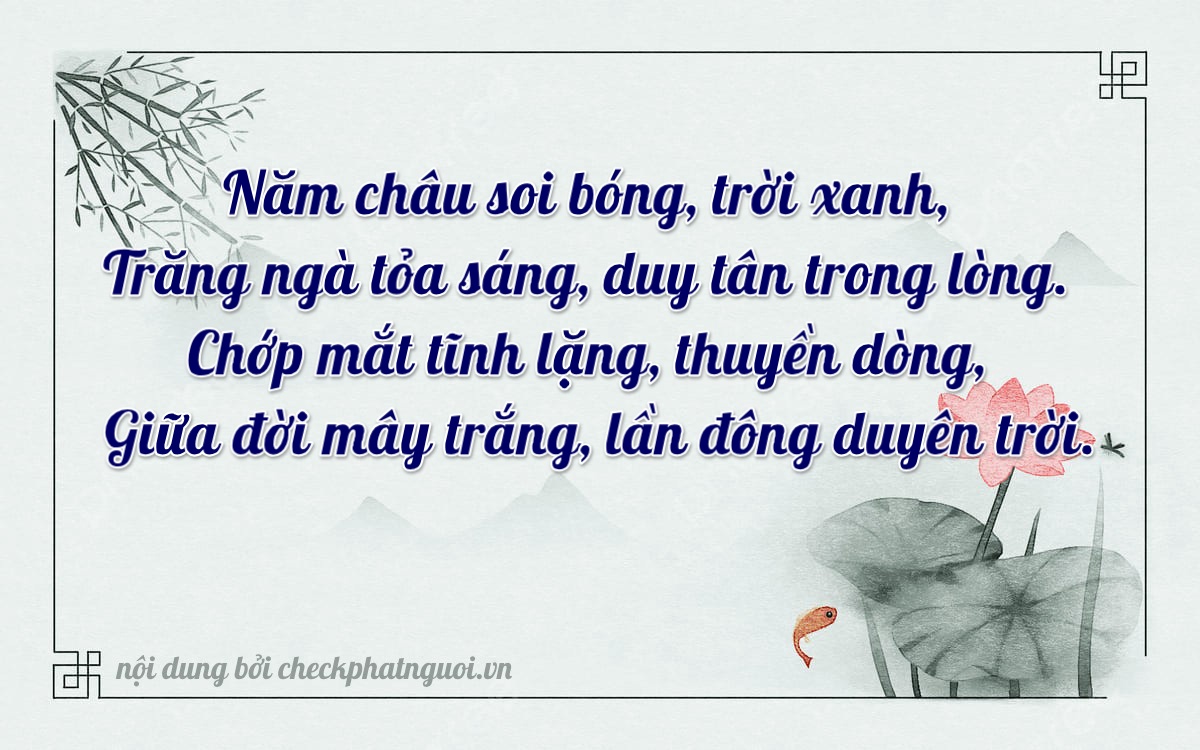 Bài thơ ý nghĩa cho <b>biển số 20A-50716</b> tại website checkphatnguoi.vn