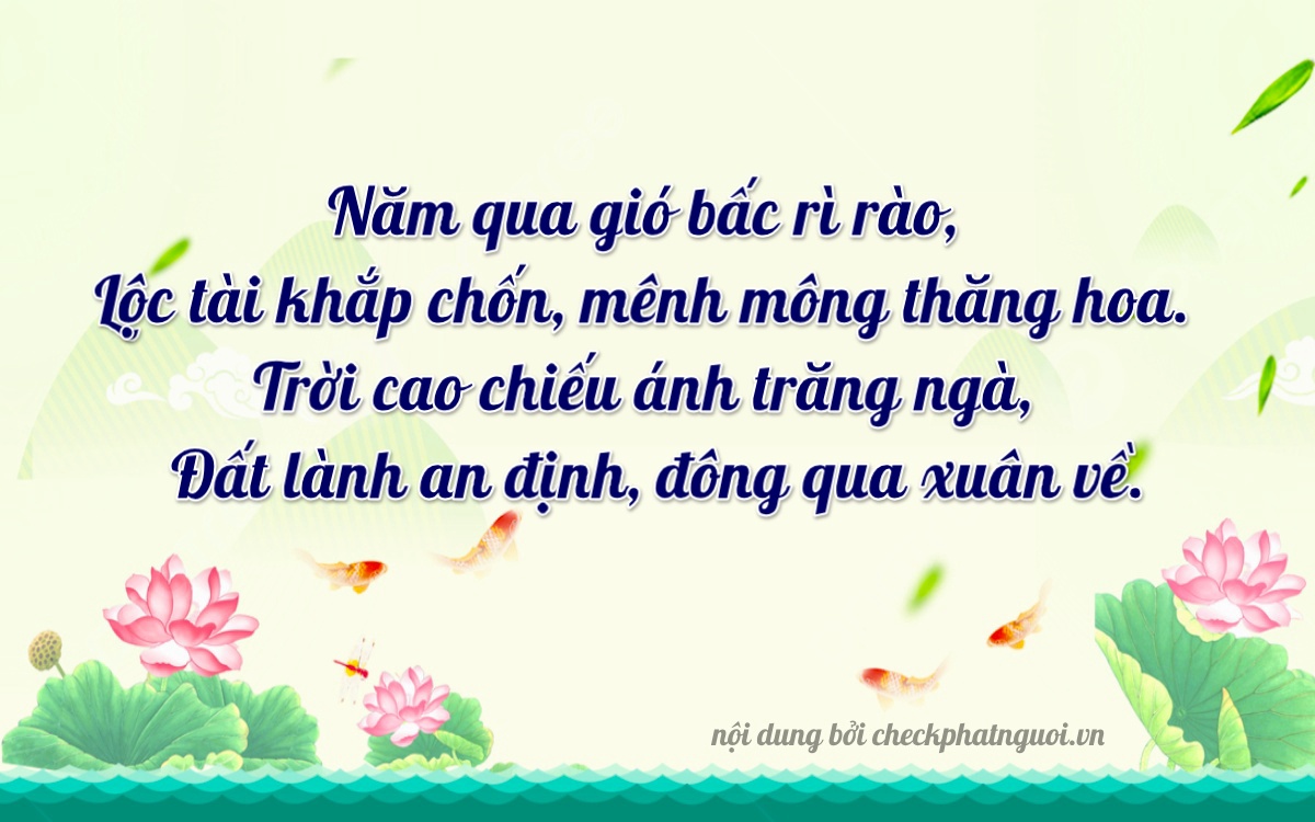Bài thơ ý nghĩa cho <b>biển số 20A-51690</b> tại website checkphatnguoi.vn