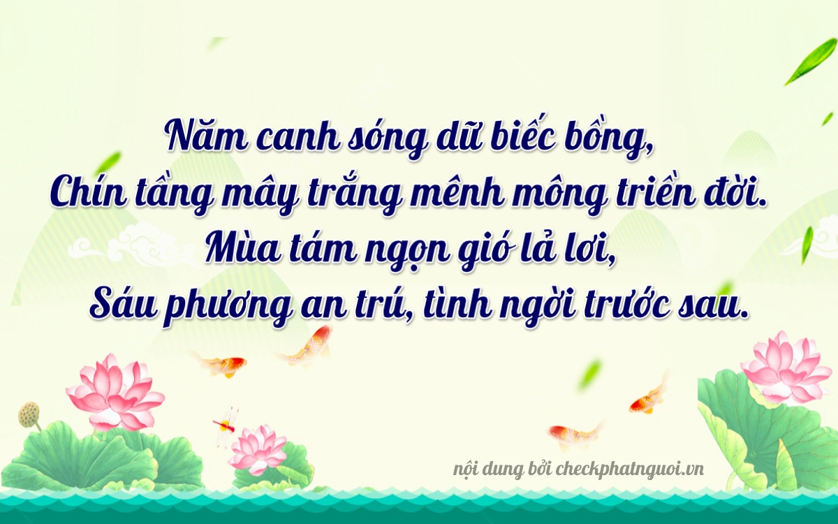 Bài thơ ý nghĩa cho <b>biển số 20A-51986</b> tại website checkphatnguoi.vn