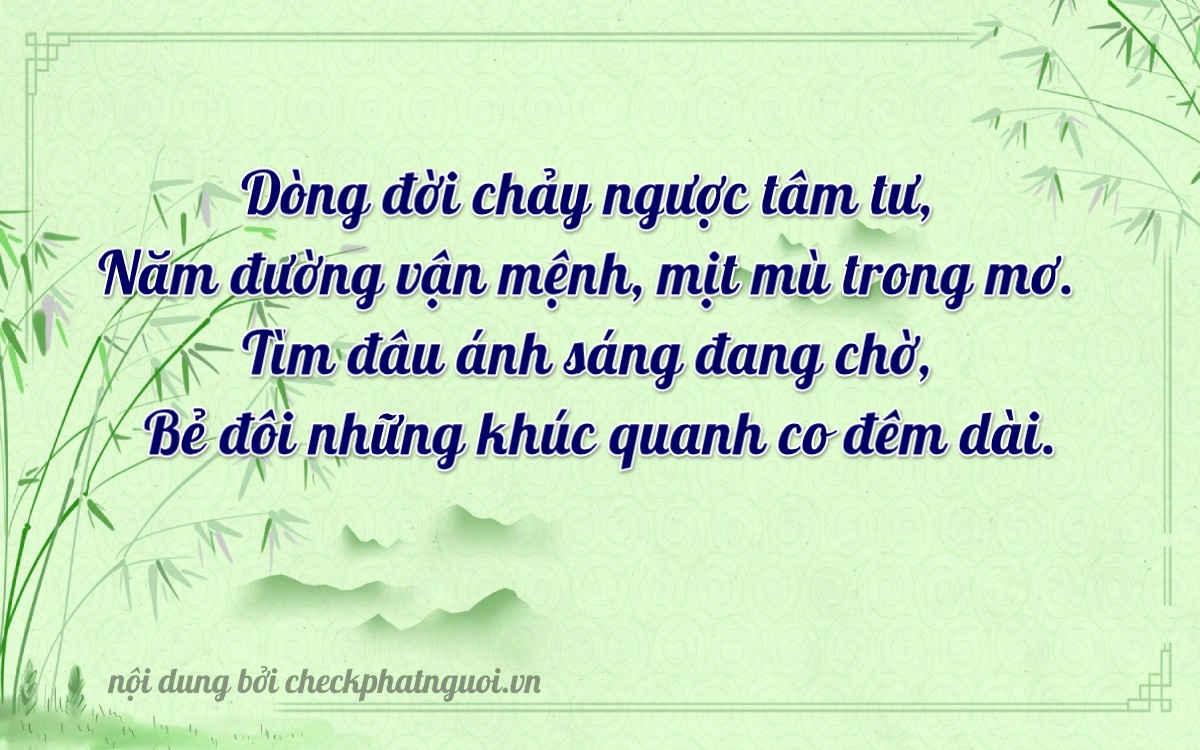 Bài thơ ý nghĩa cho <b>biển số 20A-54049</b> tại website checkphatnguoi.vn