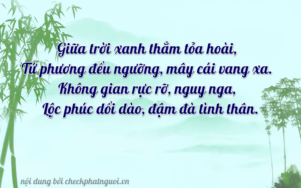 Bài thơ ý nghĩa cho <b>biển số 20A-54668</b> tại website checkphatnguoi.vn