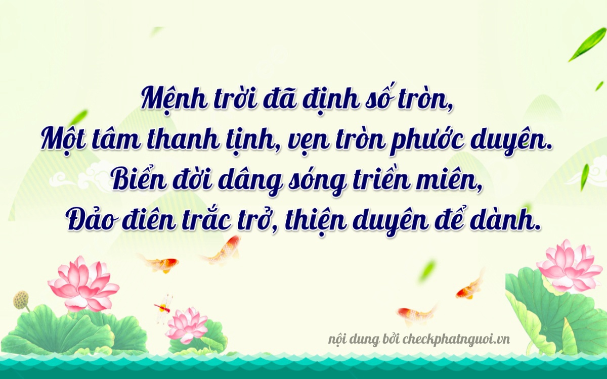 Bài thơ ý nghĩa cho <b>biển số 20A-54938</b> tại website checkphatnguoi.vn