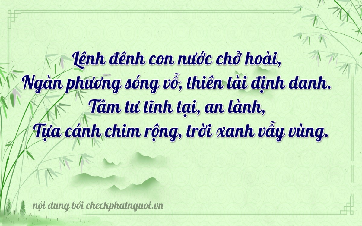 Bài thơ ý nghĩa cho <b>biển số 20A-55306</b> tại website checkphatnguoi.vn