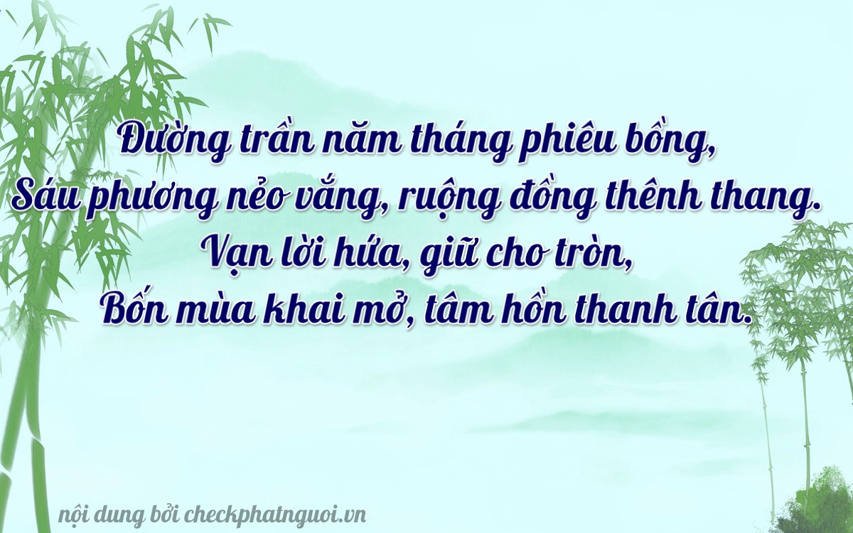 Bài thơ ý nghĩa cho <b>biển số 20A-56754</b> tại website checkphatnguoi.vn