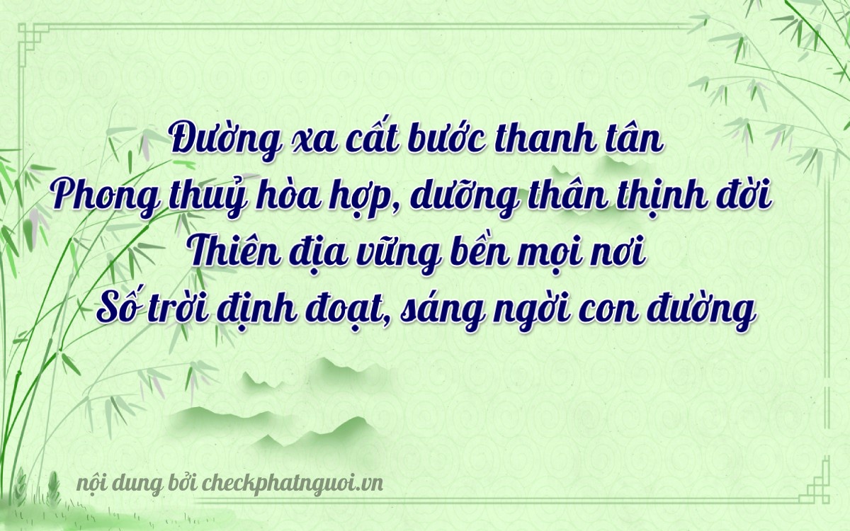 Bài thơ ý nghĩa cho <b>biển số 20A-61688</b> tại website checkphatnguoi.vn