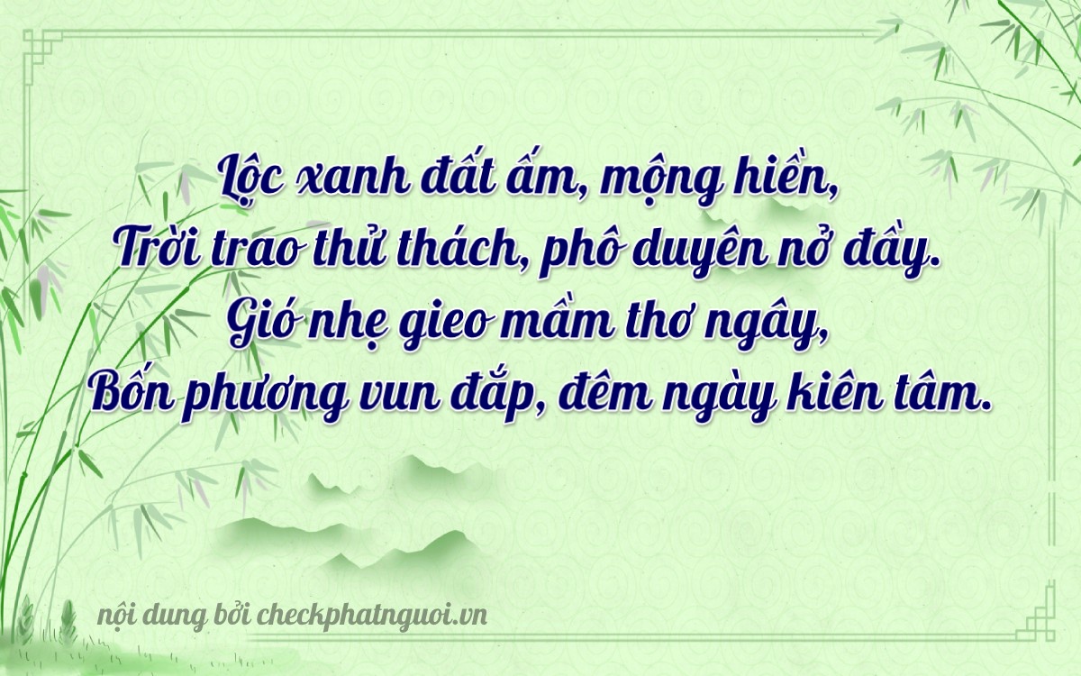 Bài thơ ý nghĩa cho <b>biển số 20A-61704</b> tại website checkphatnguoi.vn