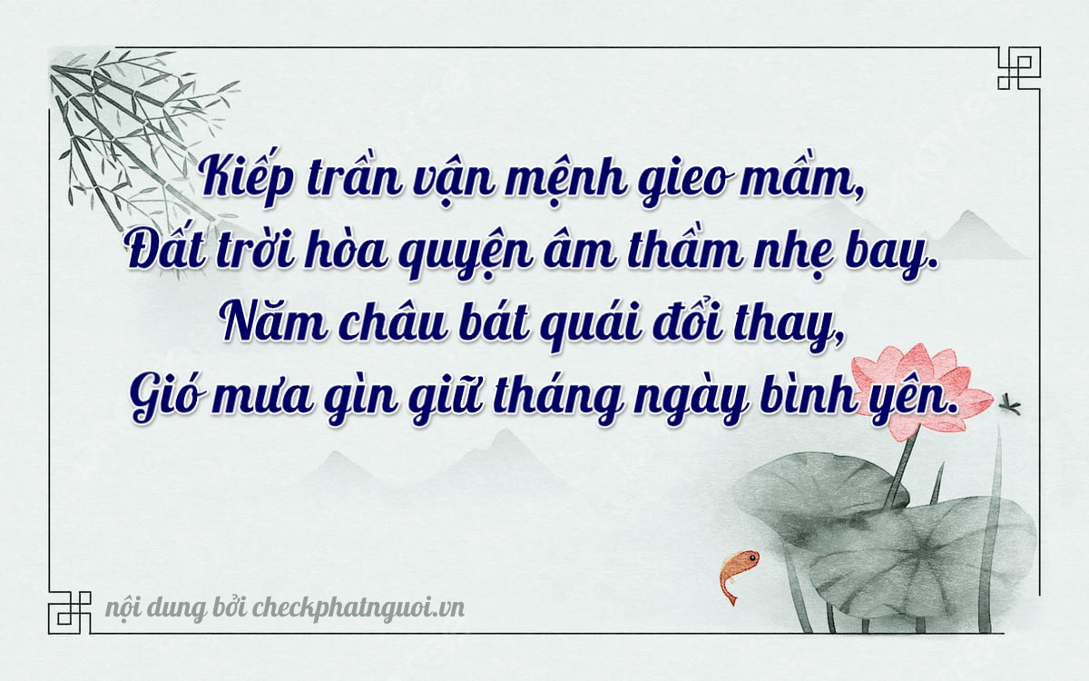 Bài thơ ý nghĩa cho <b>biển số 20A-61983</b> tại website checkphatnguoi.vn