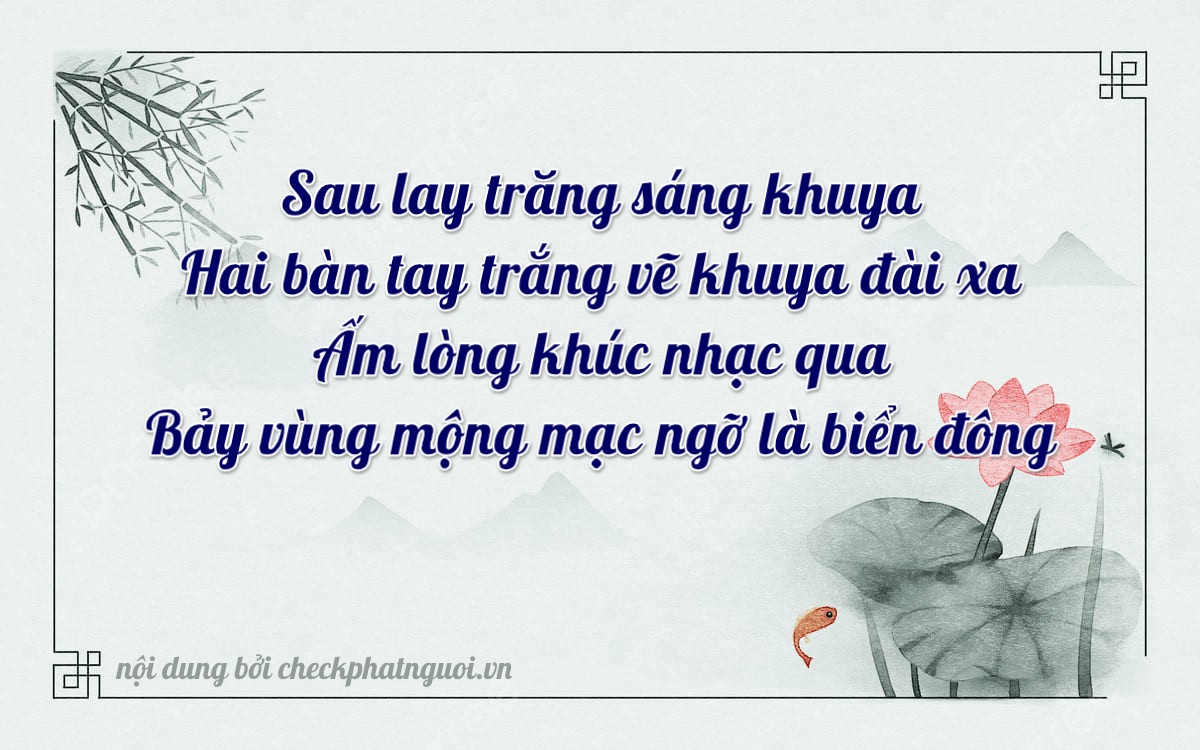 Bài thơ ý nghĩa cho <b>biển số 20A-62027</b> tại website checkphatnguoi.vn