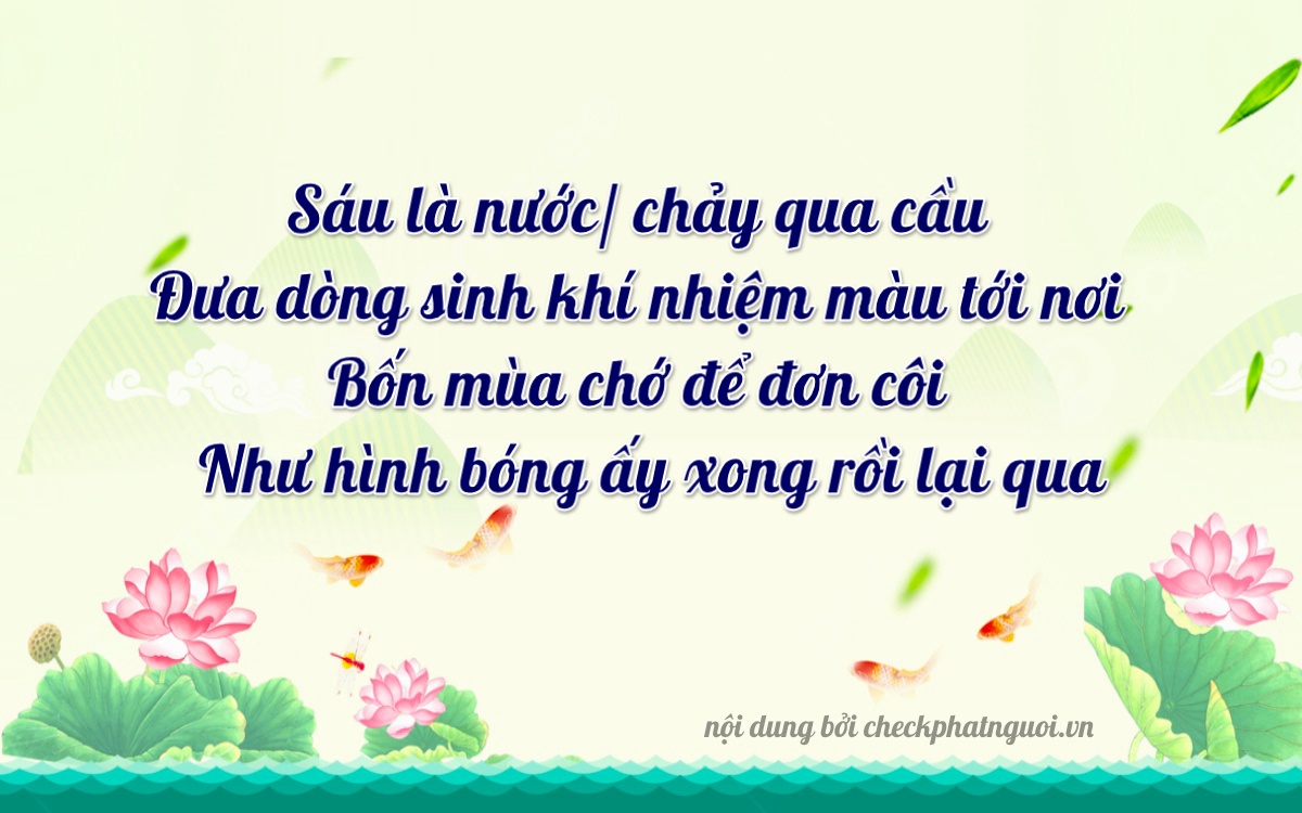 Bài thơ ý nghĩa cho <b>biển số 20A-64978</b> tại website checkphatnguoi.vn