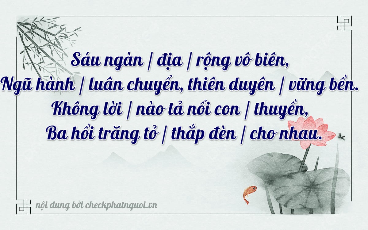 Bài thơ ý nghĩa cho <b>biển số 20A-65083</b> tại website checkphatnguoi.vn