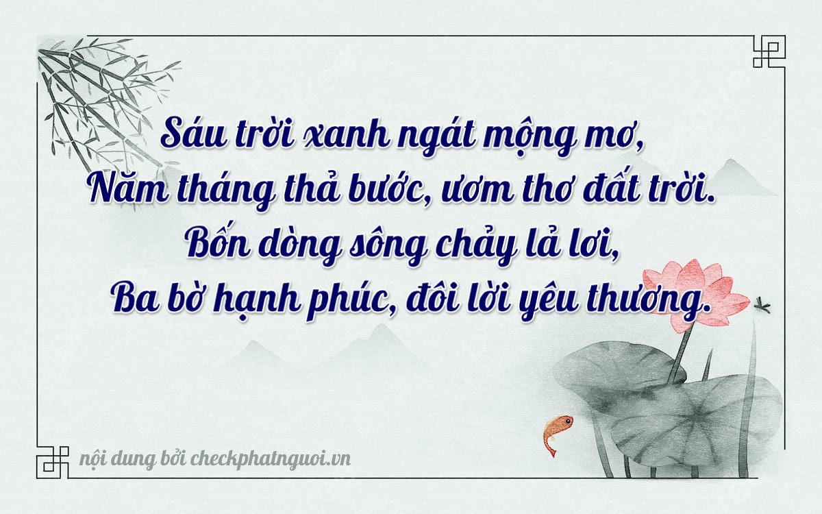 Bài thơ ý nghĩa cho <b>biển số 20A-65432</b> tại website checkphatnguoi.vn