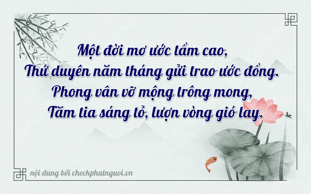 Bài thơ ý nghĩa cho <b>biển số 20A-65523</b> tại website checkphatnguoi.vn