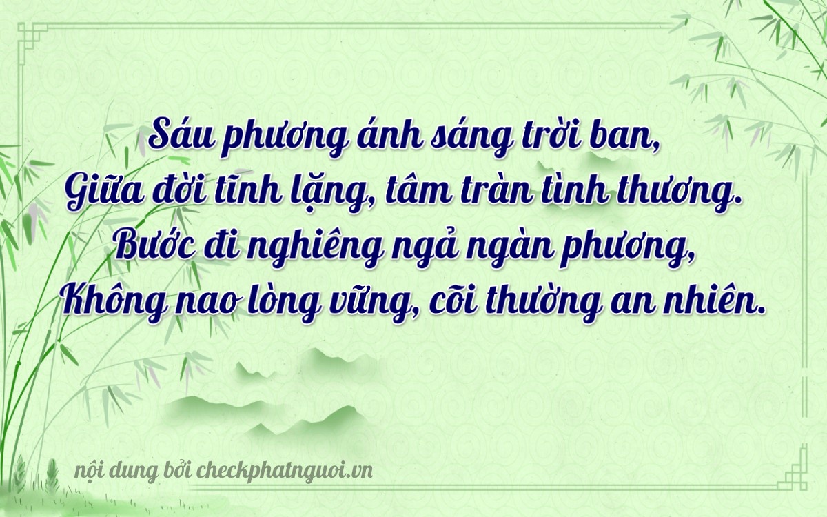 Bài thơ ý nghĩa cho <b>biển số 20A-66420</b> tại website checkphatnguoi.vn