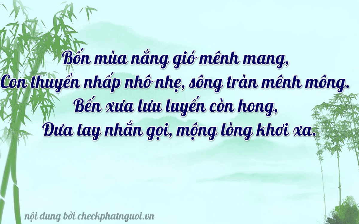 Bài thơ ý nghĩa cho <b>biển số 20A-73626</b> tại website checkphatnguoi.vn