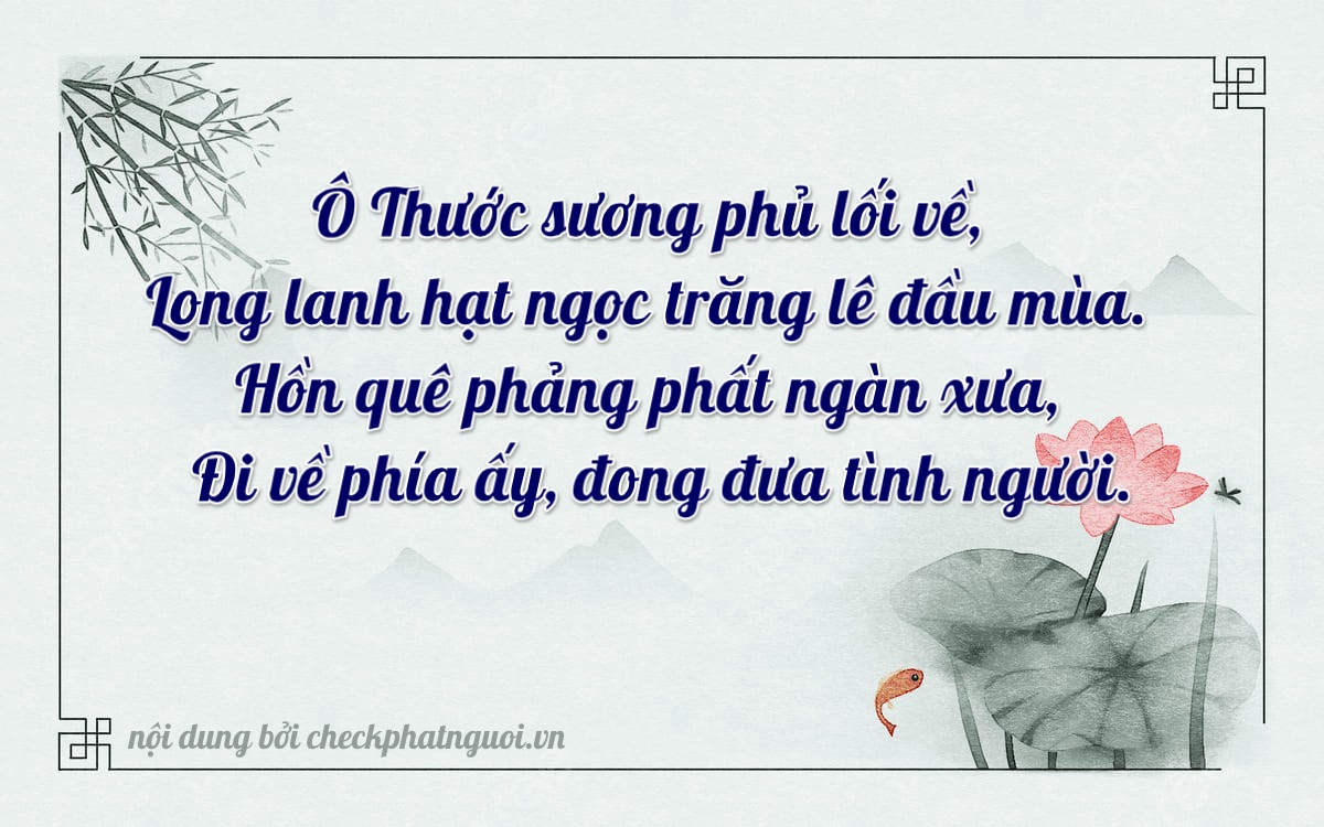 Bài thơ ý nghĩa cho <b>biển số 20A-73790</b> tại website checkphatnguoi.vn