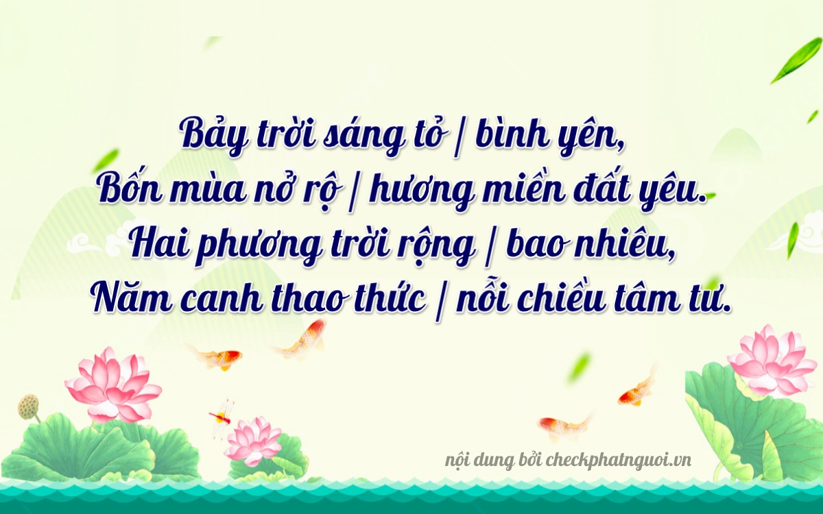 Bài thơ ý nghĩa cho <b>biển số 20A-74255</b> tại website checkphatnguoi.vn
