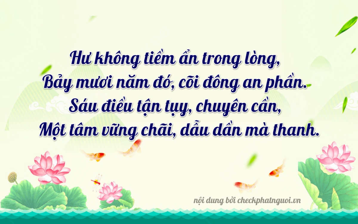Bài thơ ý nghĩa cho <b>biển số 20A-76129</b> tại website checkphatnguoi.vn