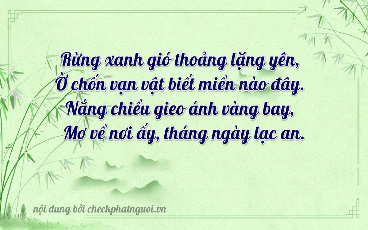 Bài thơ ý nghĩa cho <b>biển số 20A-78806</b> tại website checkphatnguoi.vn