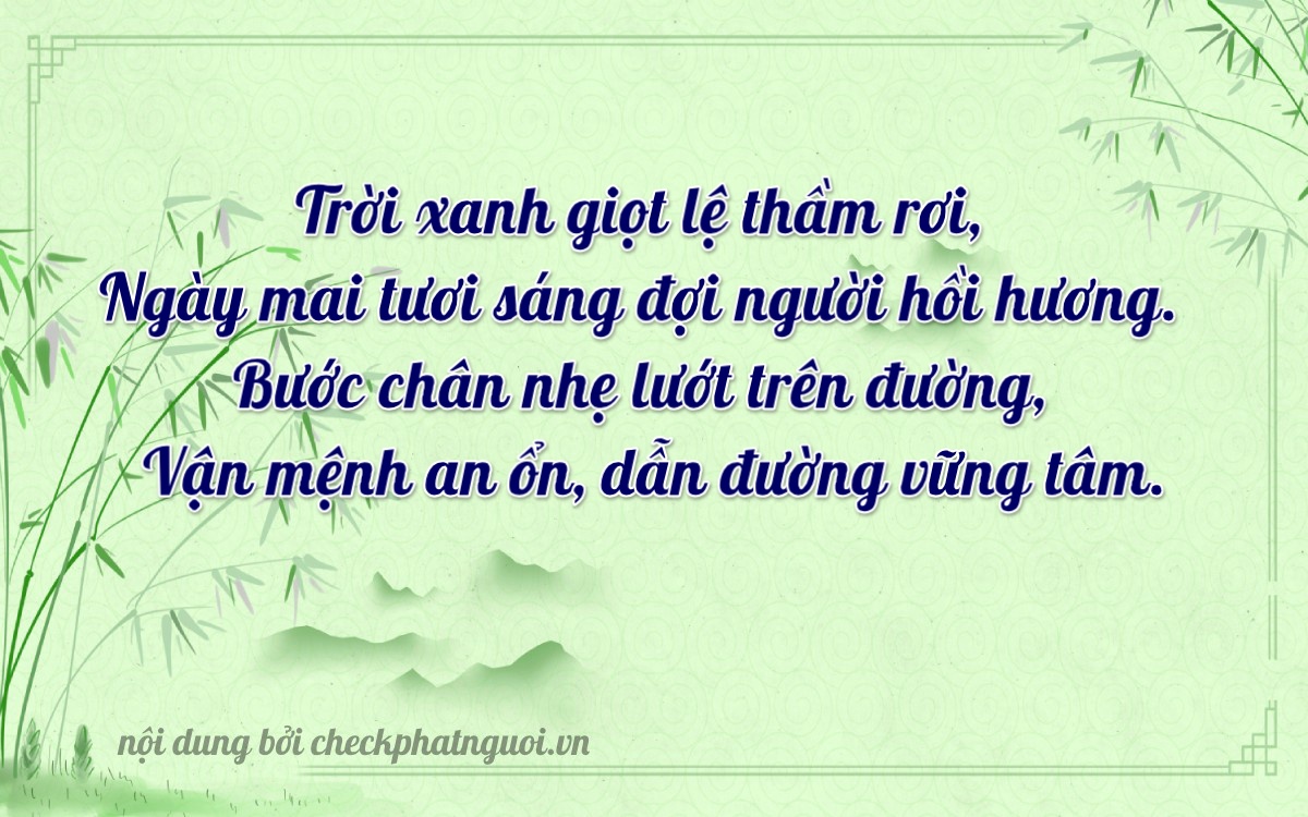 Bài thơ ý nghĩa cho <b>biển số 20A-80772</b> tại website checkphatnguoi.vn